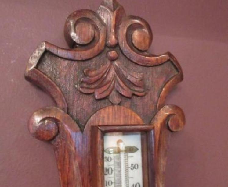 Small Antique Negretti & Zambra Banjo Barometer - Image 5