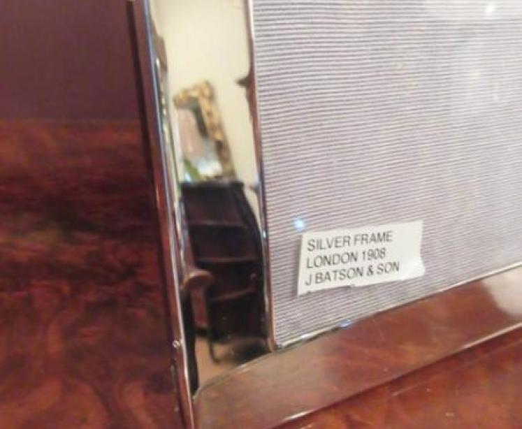 Large Edwardian Antique Silver Photo Frame - Image 3
