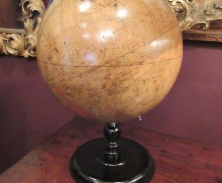 Antique 12" Geographia Paper Mache Terrestrial Globe - Image 1