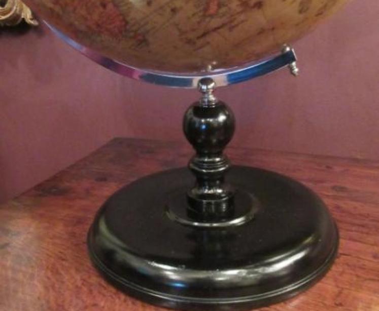 Antique 12" Geographia Paper Mache Terrestrial Globe - Image 3