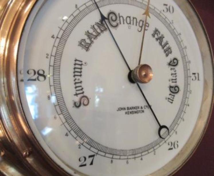 Victorian Antique London Bulkhead Marine Barometer - Image 3