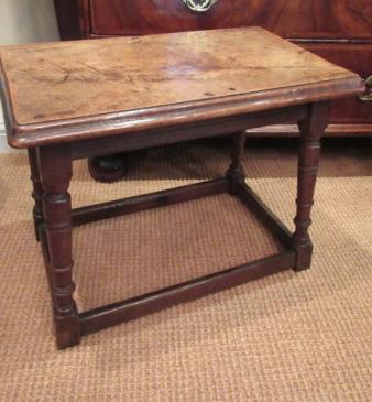 Large George III Period Antique Oak Joint Stool