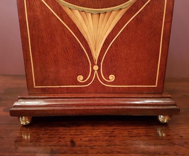 Antique Sheraton Inlaid Mantel Clock - Image 3