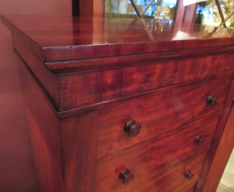Fine Early Victorian Figured Mahogany Wellington Chest - Image 4