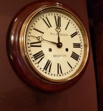 Antique Victorian 8 Day Bell Chiming Dial Clock
