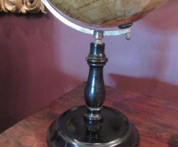 Antique 8" Paper Mache Geographia Terrestrial Globe - Image 5