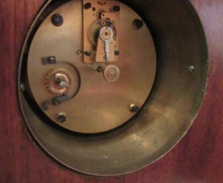 Impressive Edwardian Sheraton Inlaid Mantel Clock - Image 4