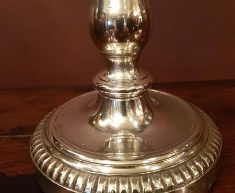 Superb Pair of Antique Silver Plated Pricket Candlesticks - Image 4