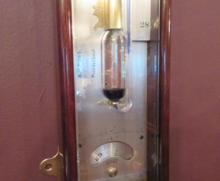 Superb Early Victorian Rosewood Improved Air Sympiesometer - Image 4