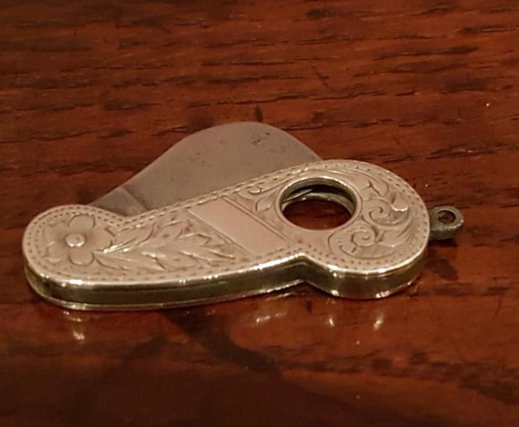 Antique Victorian Silver Cheroot Cutter - Image 4
