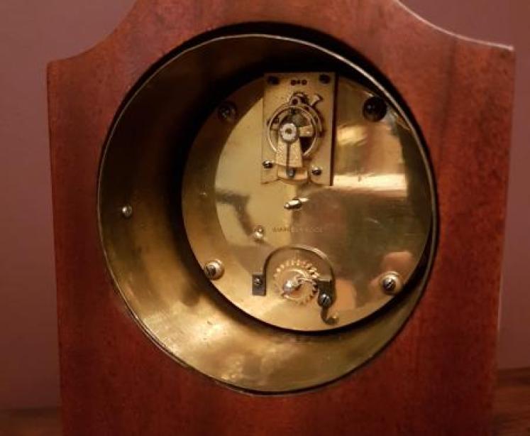 Fine Quality Edwardian Inlaid Mahogany Mantel Clock - Image 4