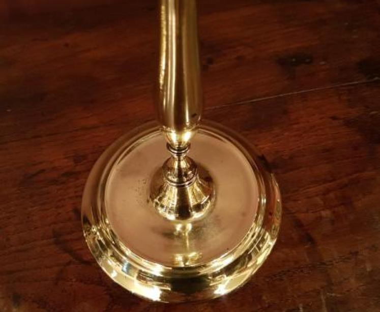 Large Pair Of Victorian Cast Brass Candlesticks - Image 3