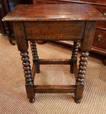 Antique George III Oak Joint Stool