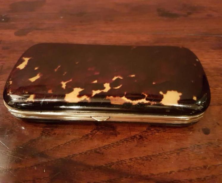 Victorian Silver and Gold Inlaid Tortoise Shell Cigar Case - Image 2