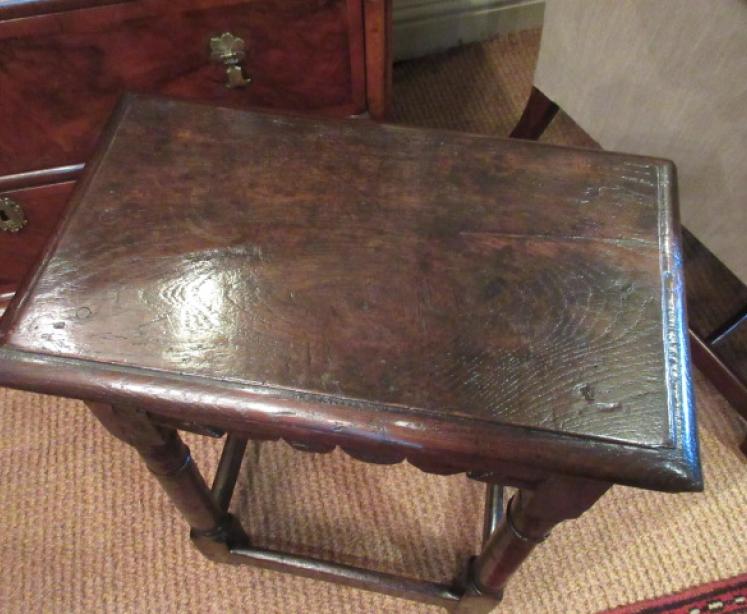 George I Period Antique Oak Joint Stool - Image 2