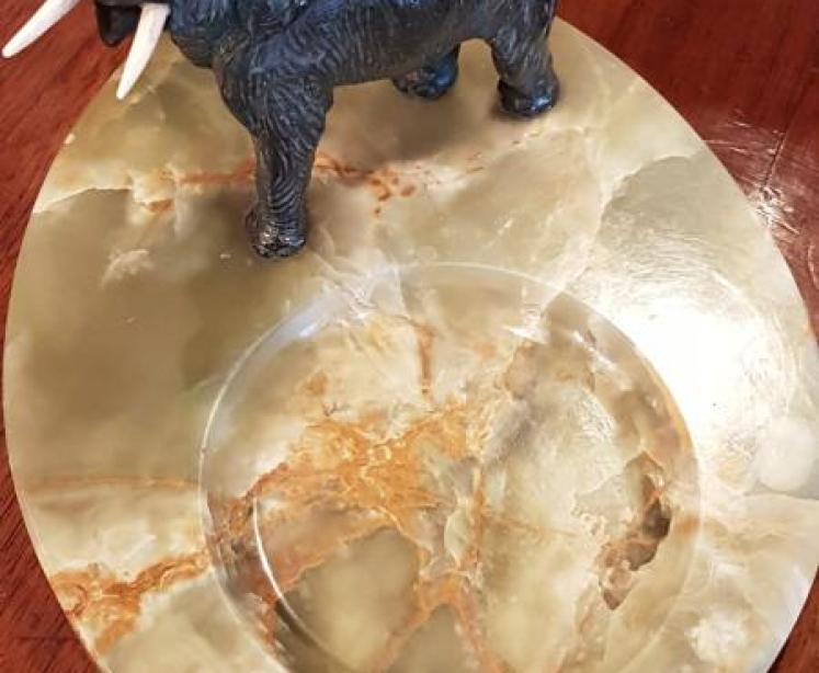 1920's Bronze Elephant Desk Tidy - Image 4