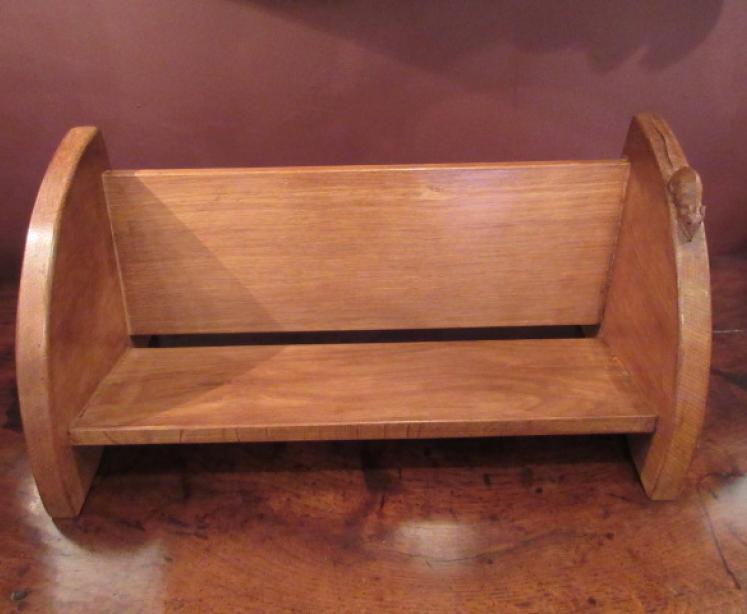 Genuine Mouseman Adzed Oak Bookrack - Image 1