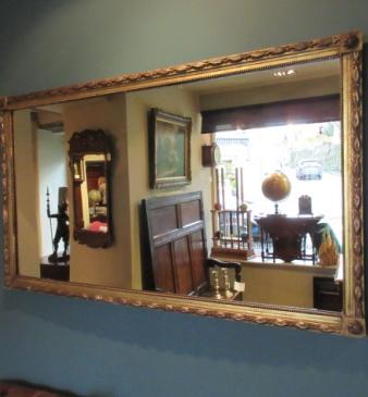 19th Century Timber & Plaster Gilt Oblong Mirror