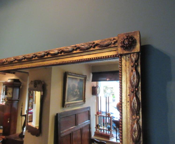 19th Century Timber & Plaster Gilt Oblong Mirror - Image 3