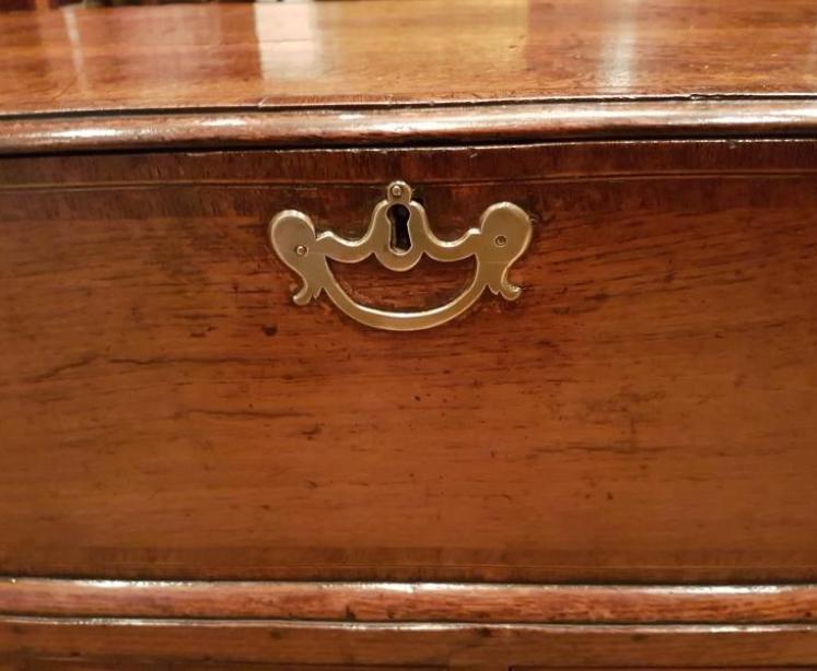 Small Proportioned George II Two Drawer Coffer - Image 4