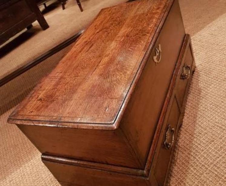 Small Proportioned George II Two Drawer Coffer - Image 5