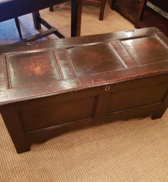 Antique George II Period Oak Panelled Coffer