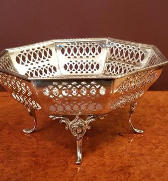 George V Period Silver Bon Bon Dish