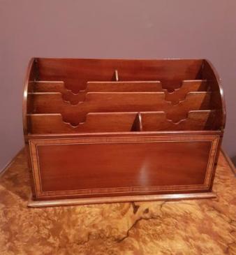 Fine Quality Late Victorian Mahogany Waterfall Letter Rack