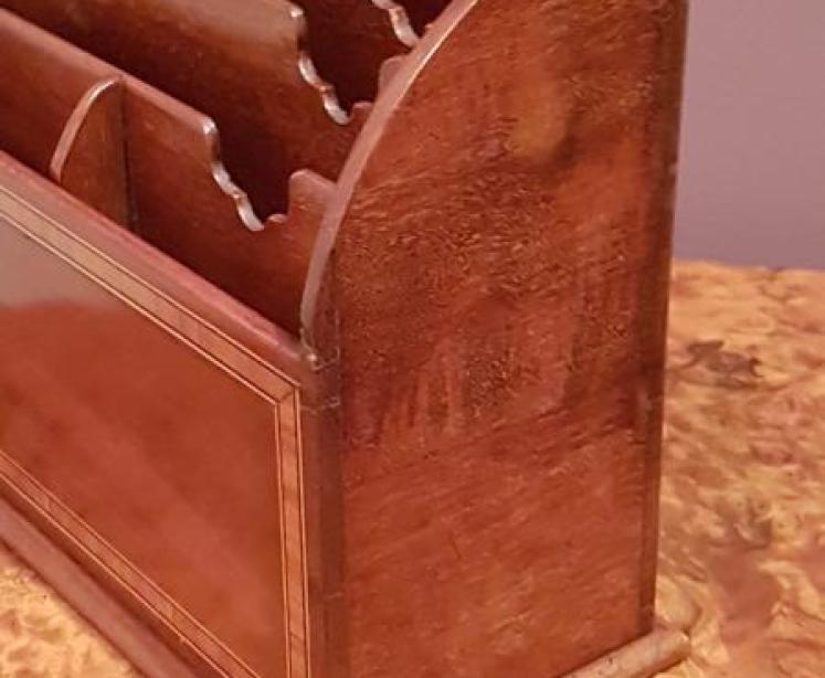 Fine Quality Late Victorian Mahogany Waterfall Letter Rack - Image 2