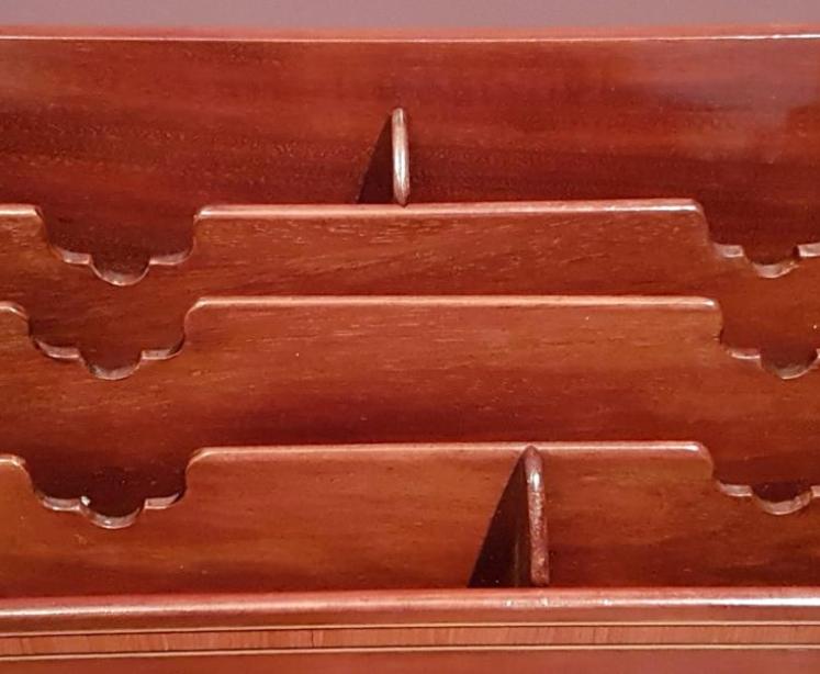 Fine Quality Late Victorian Mahogany Waterfall Letter Rack - Image 5