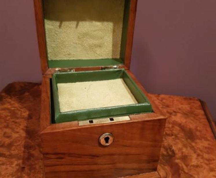 Small Victorian Walnut Dome Top Jewel Box - Image 1