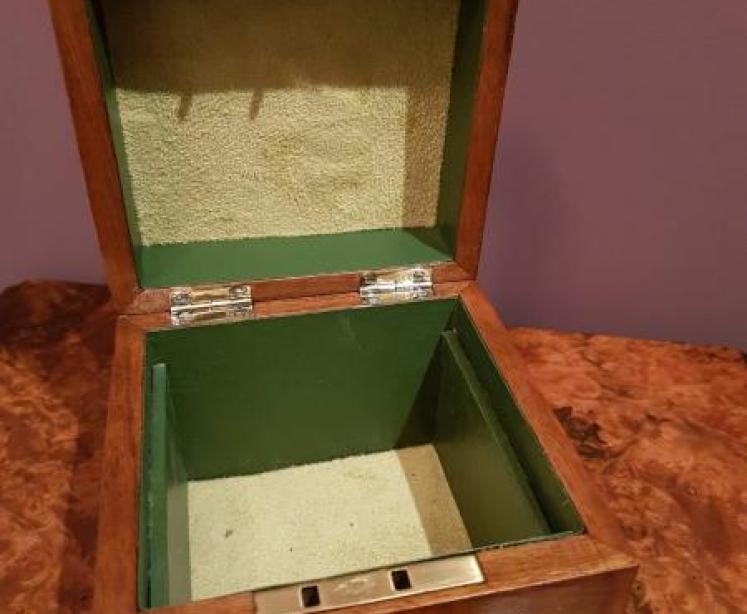 Small Victorian Walnut Dome Top Jewel Box - Image 4