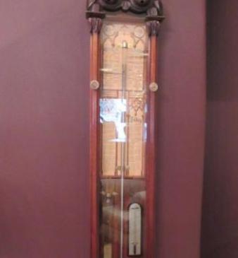 Superb Antique Walnut Admiral Fitzroy Barometer