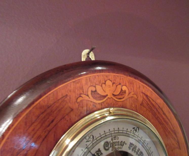 Edwardian Antique Sheraton Inlaid Barometer - Image 3