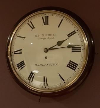 Superb Mid Victorian Convex Fusee Dial Clock By Milburn Of Darlington 