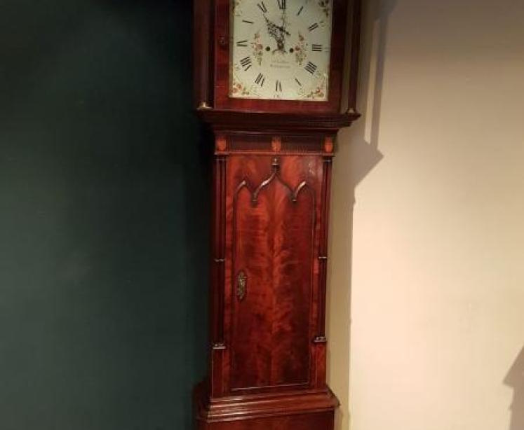Fine George III Mahogany 8 Day Moon Phases Longcase Clock - Image 1