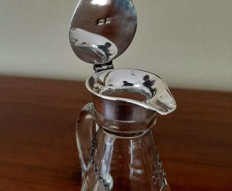 George V Antique Silver Whisky Noggin Decanter - Image 2