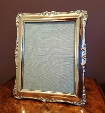 Superb Large Edwardian Antique Silver Photo Frame