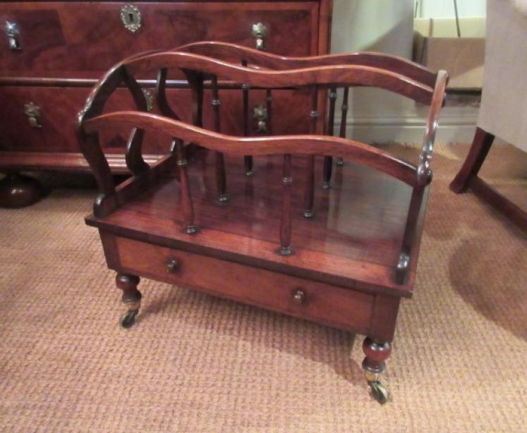 Early Victorian Antique Rosewood Music Canterbury - Image 1
