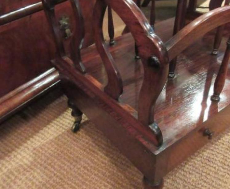 Early Victorian Antique Rosewood Music Canterbury - Image 5