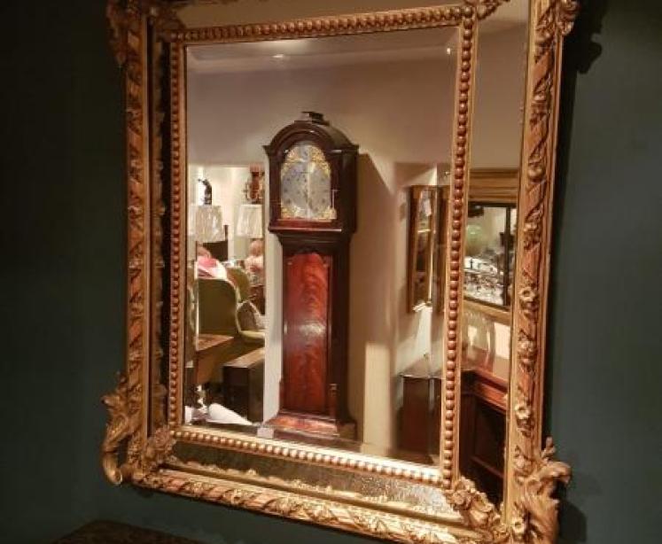 Superb Victorian Timber Gilt Segmented Mirror - Image 5