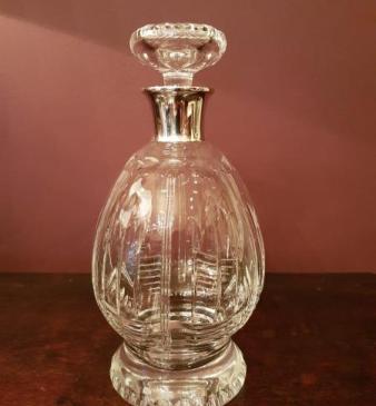 Hukin & Heath Silver Mounted Cut Crystal Decanter