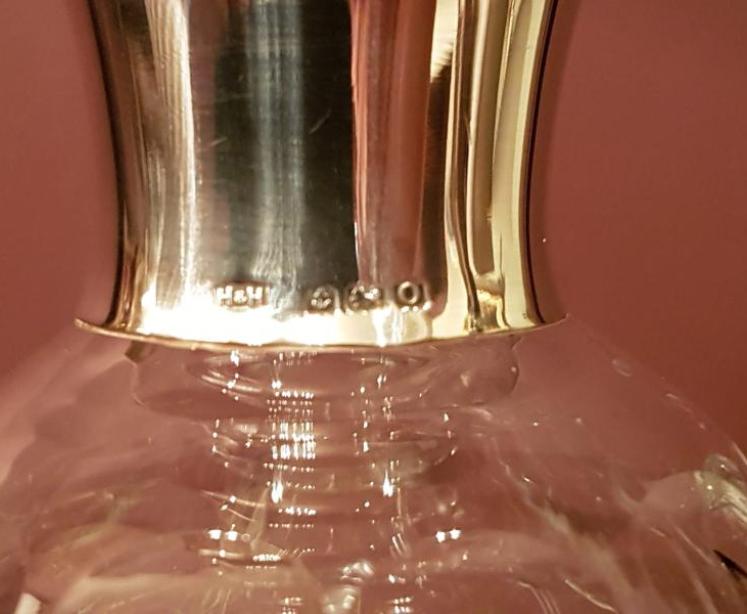 Hukin & Heath Silver Mounted Cut Crystal Decanter - Image 4