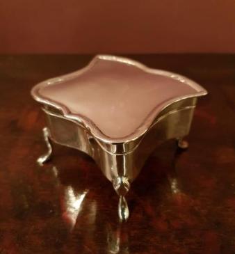 Antique Edwardian Period Silver Ring Box