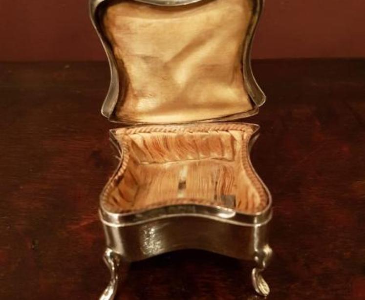 Antique Edwardian Period Silver Ring Box - Image 2