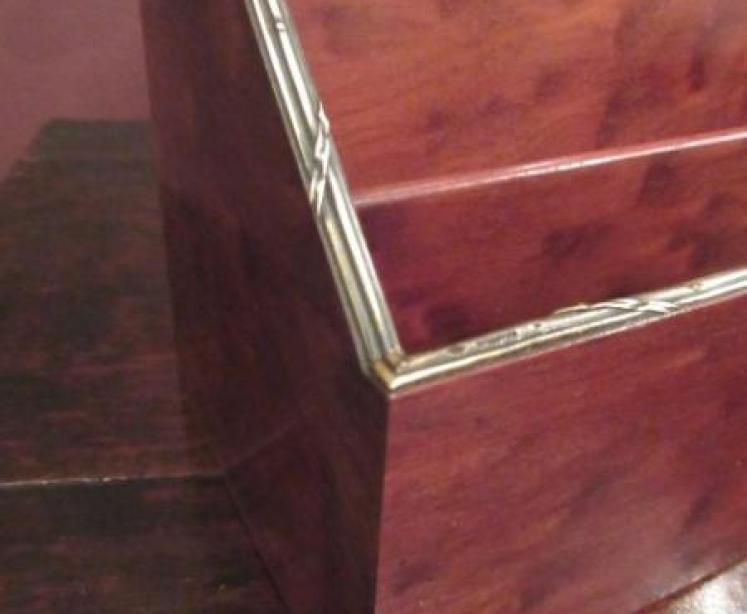 Edwardian Antique 'Plum Pudding' Mahogany Letter Rack - Image 3