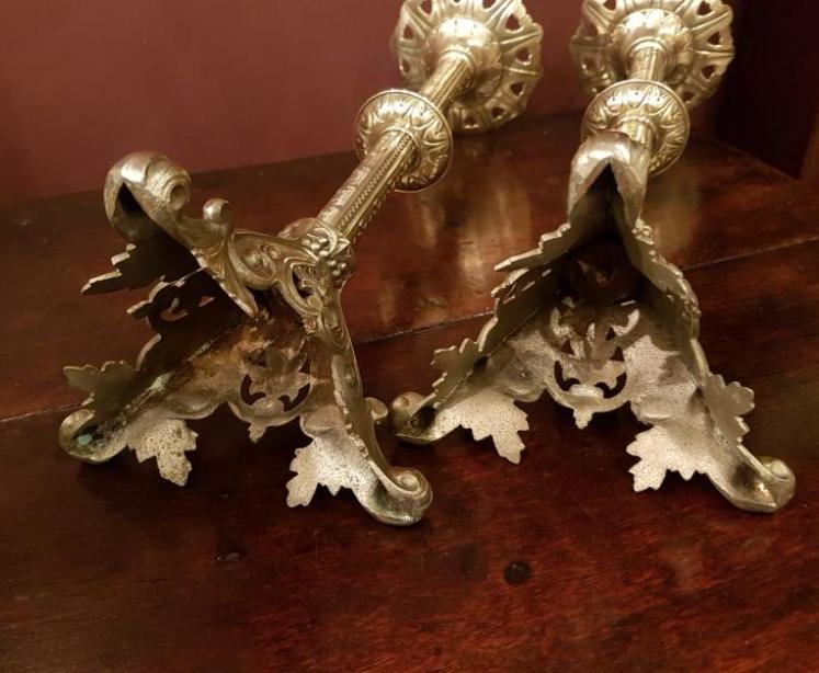 Pair of Victorian Pricket Candlesticks - Image 2