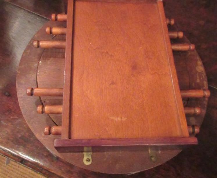 Victorian Antique Polished Oak Perpetual Wall Calendar - Image 3