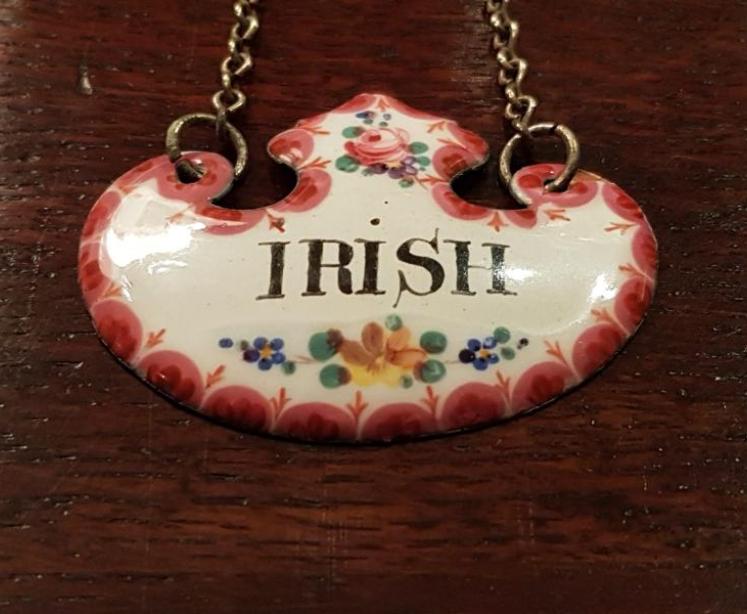 Set of C18th Enamel Decanter Labels - Image 2