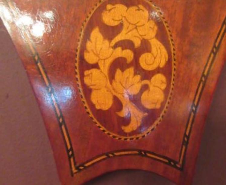 Antique Mahogany Sheraton Inlaid Barometer - Image 3